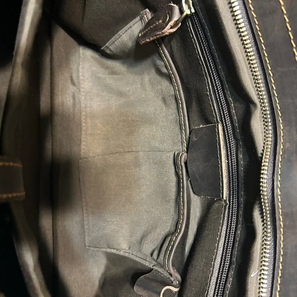 Rowan Full Grain Water Buffalo Leather Briefcase for Men - Picture 14 of 16